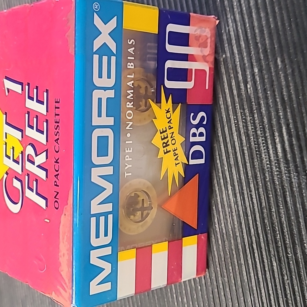 Vintage Set of 6 Memorex DBS 90 min Normal Bias Type 1 Audio Cassette Tapes, NEW